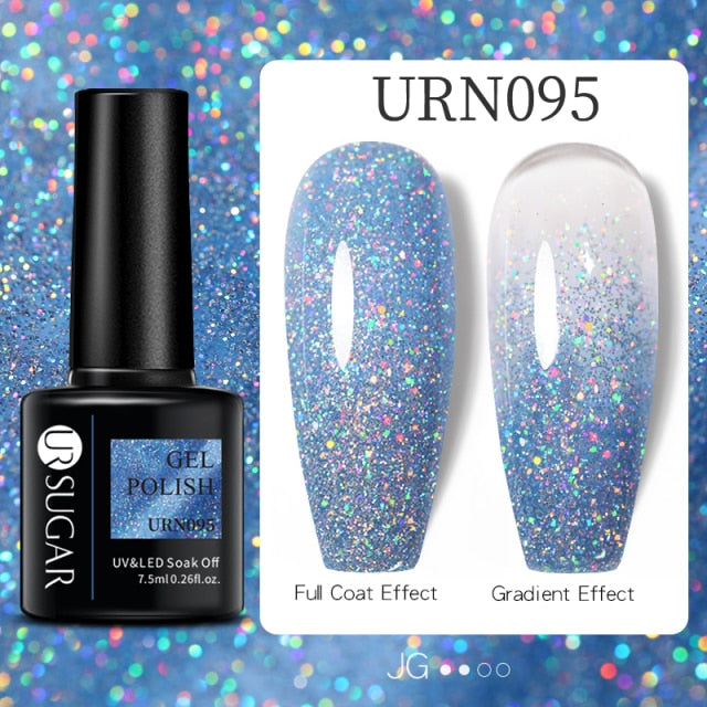 Reflective Glitter UV Gel Nail Polish Rose