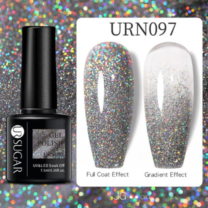 Reflective Glitter UV Gel Nail Polish Rose