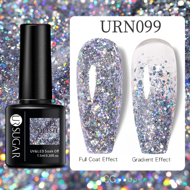 Reflective Glitter UV Gel Nail Polish Rose