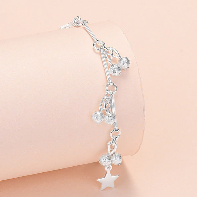 925 Sterling Silver Butterfly Cross Charms Bracelets