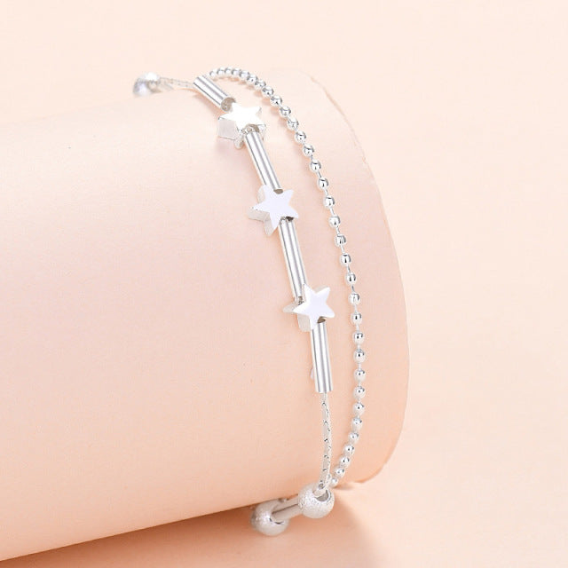 925 Sterling Silver Butterfly Cross Charms Bracelets