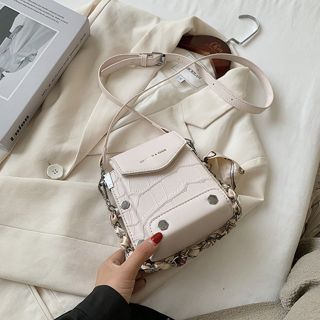 Rivets PU Leather Cross body Bag