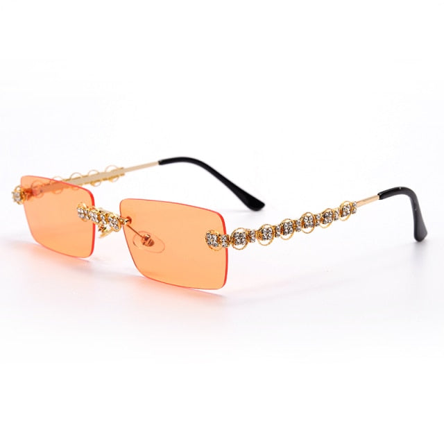 Rimless Diamond Sunglasses