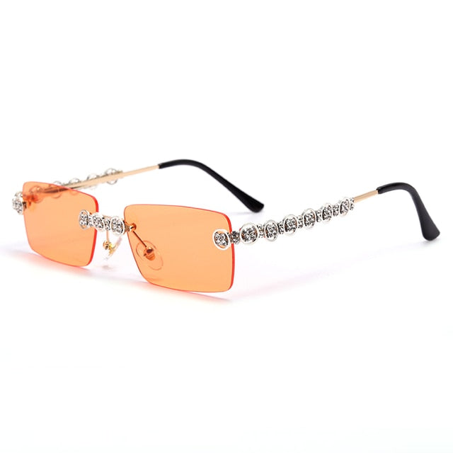 Rimless Diamond Sunglasses