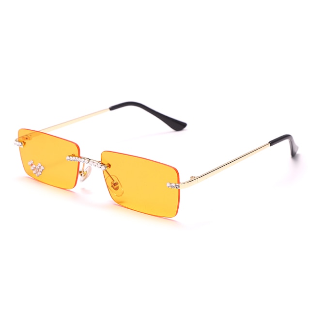 Rimless Diamond Sunglasses