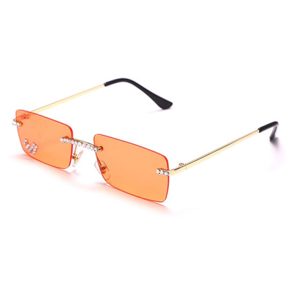 Rimless Diamond Sunglasses