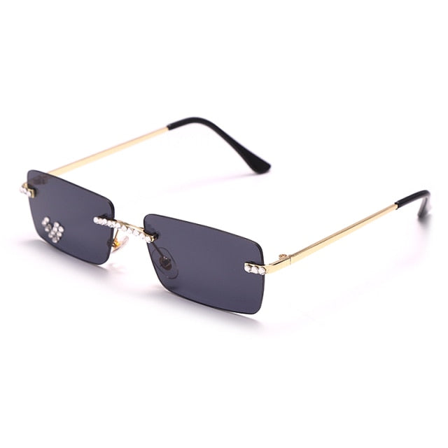 Rimless Diamond Sunglasses