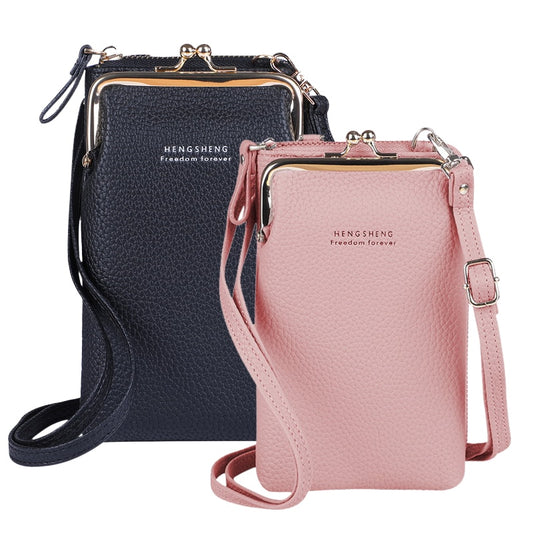 Mobile Phone Bags With Metal Opening Cross body Bag