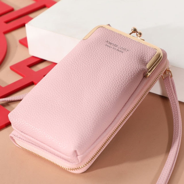 Mobile Phone Bags With Metal Opening Cross body Bag