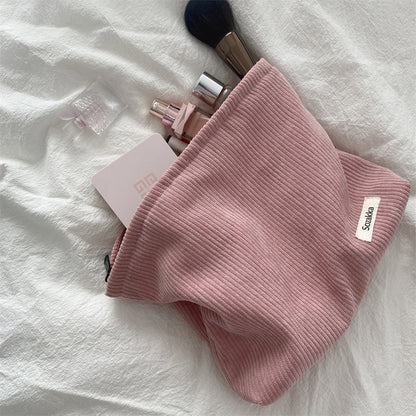 Corduroy Women Cosmetic Bag