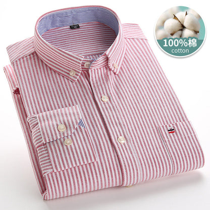 Striped Shirts Cotton Oxford Long Sleeve