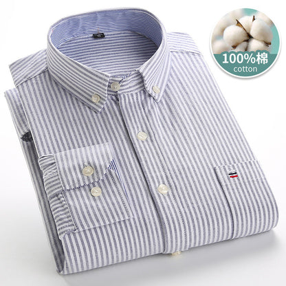 Striped Shirts Cotton Oxford Long Sleeve