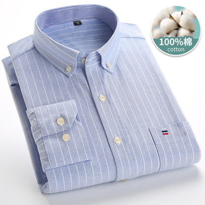 Striped Shirts Cotton Oxford Long Sleeve