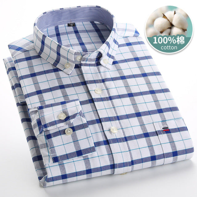 Striped Shirts Cotton Oxford Long Sleeve