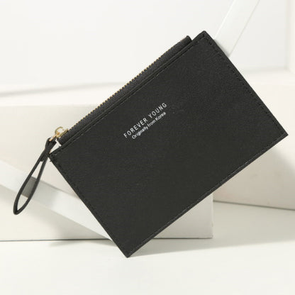 PU Zipper Cash ID Card Credit Card Holder