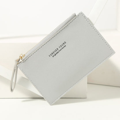 PU Zipper Cash ID Card Credit Card Holder