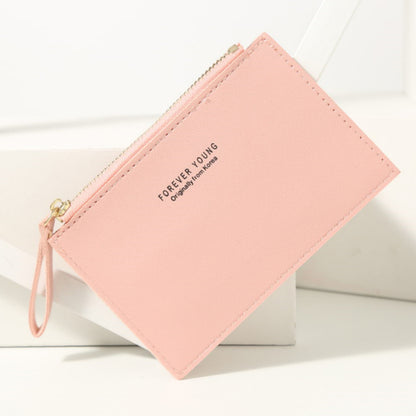 PU Zipper Cash ID Card Credit Card Holder