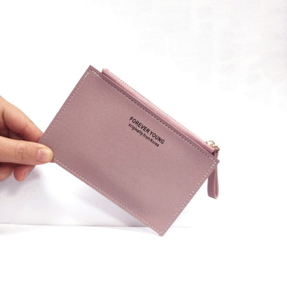 PU Zipper Cash ID Card Credit Card Holder