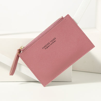 PU Zipper Cash ID Card Credit Card Holder