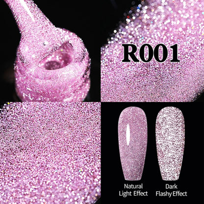 Reflective Glitter UV Gel Nail Polish Rose