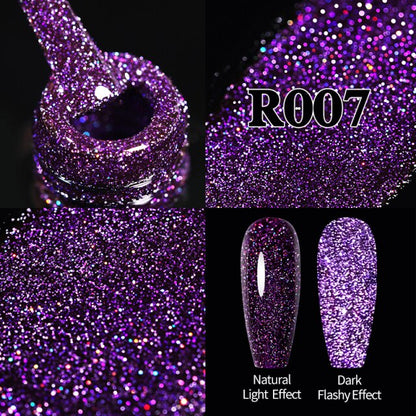 Reflective Glitter UV Gel Nail Polish Rose