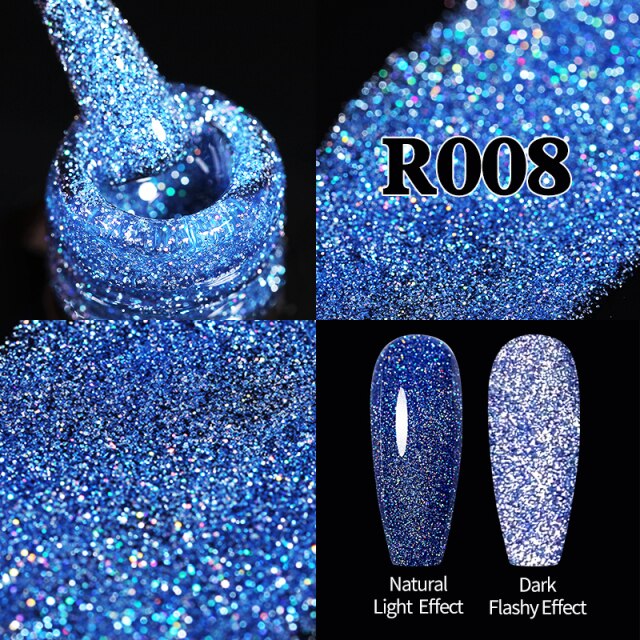 Reflective Glitter UV Gel Nail Polish Rose