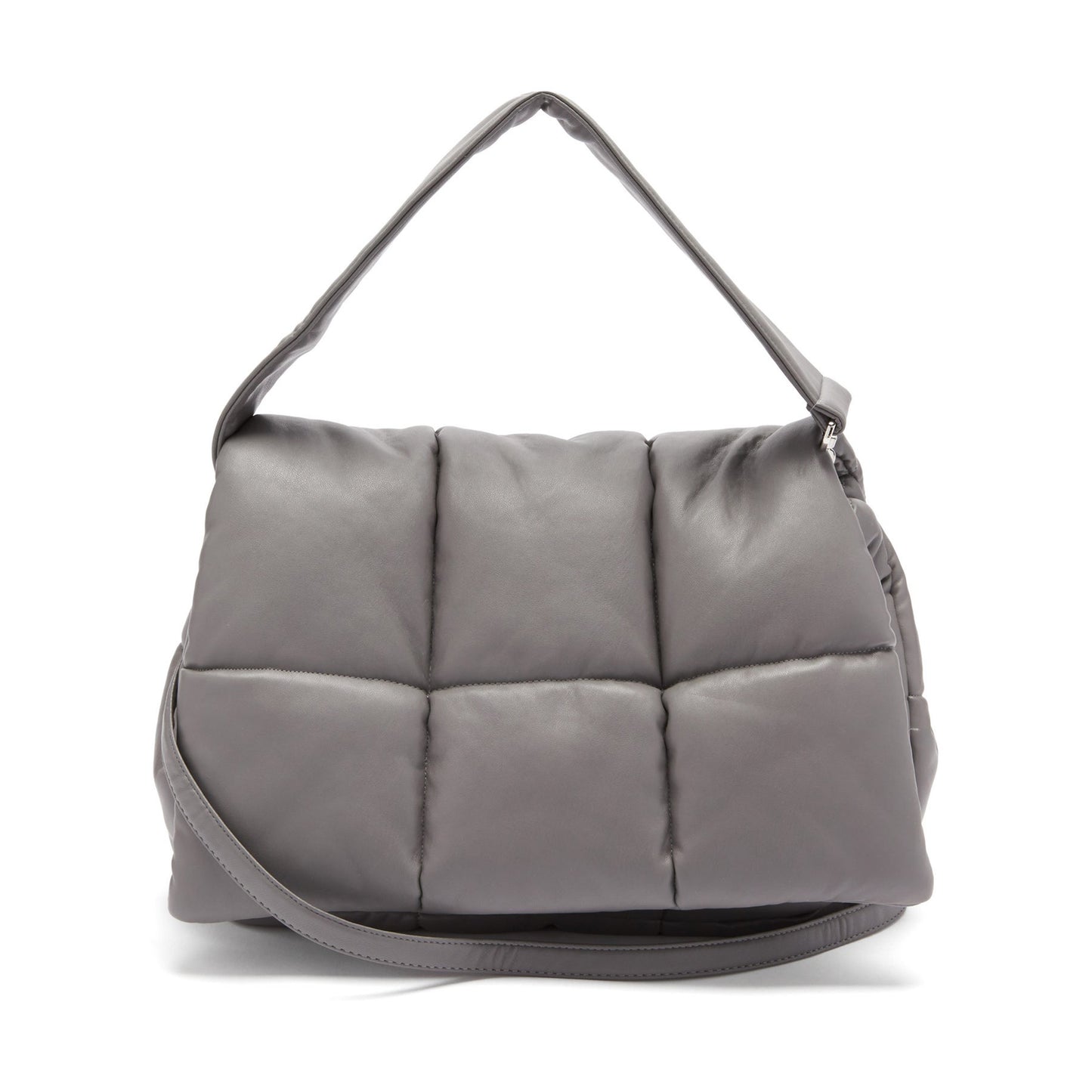 Simple Design Quilted Leather Sling Shoulder Bag