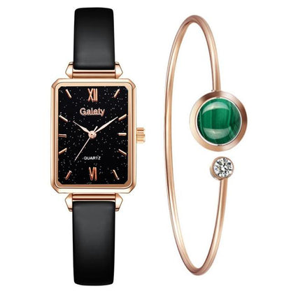 Luxury Square Green Dial Bracelet