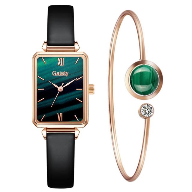 Luxury Square Green Dial Bracelet