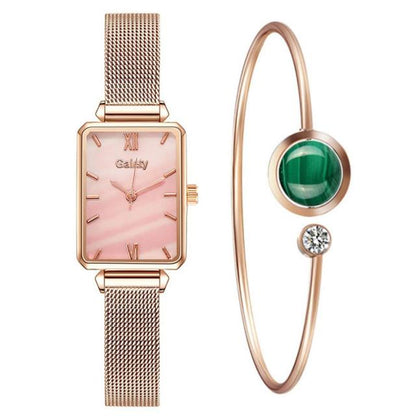 Luxury Square Green Dial Bracelet