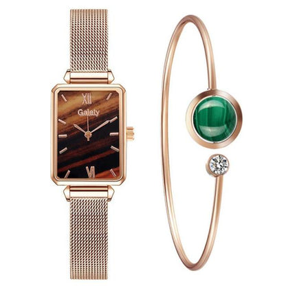 Luxury Square Green Dial Bracelet