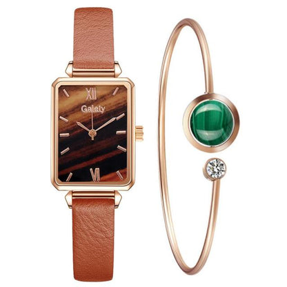 Luxury Square Green Dial Bracelet