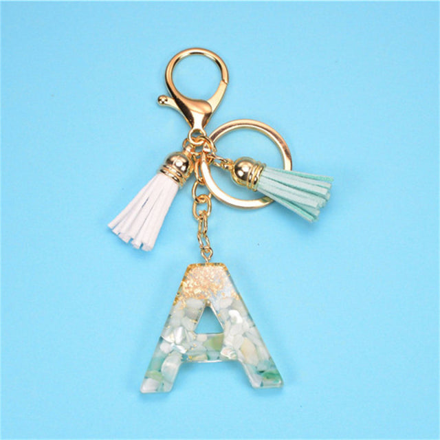 Exquisite Letters Resin Key chains