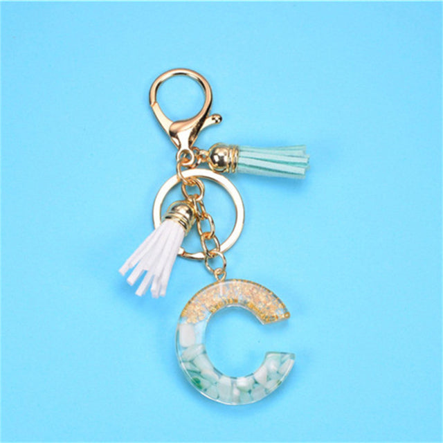 Exquisite Letters Resin Key chains