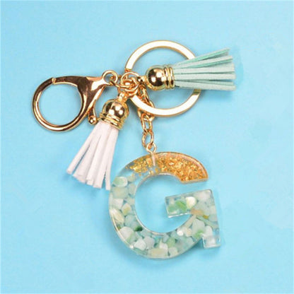 Exquisite Letters Resin Key chains