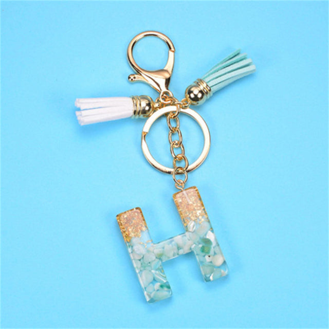 Exquisite Letters Resin Key chains