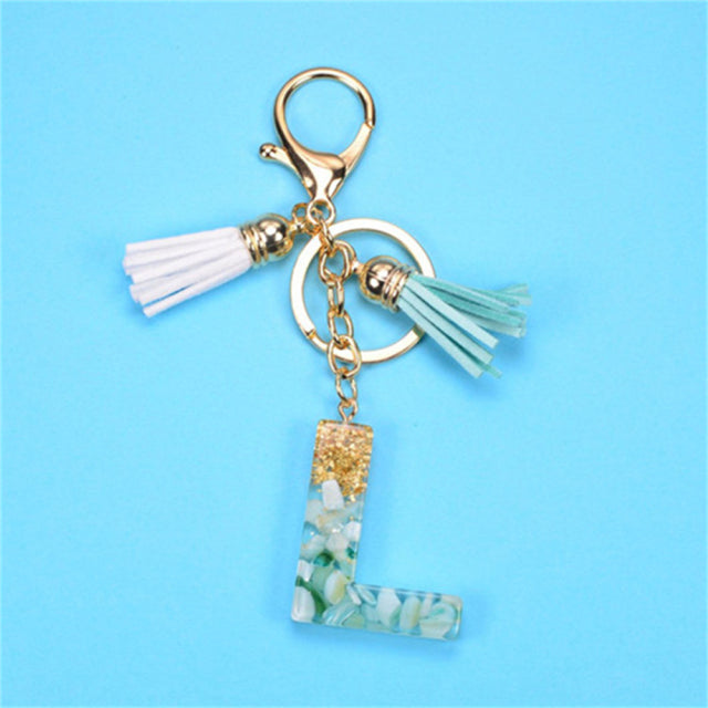 Exquisite Letters Resin Key chains