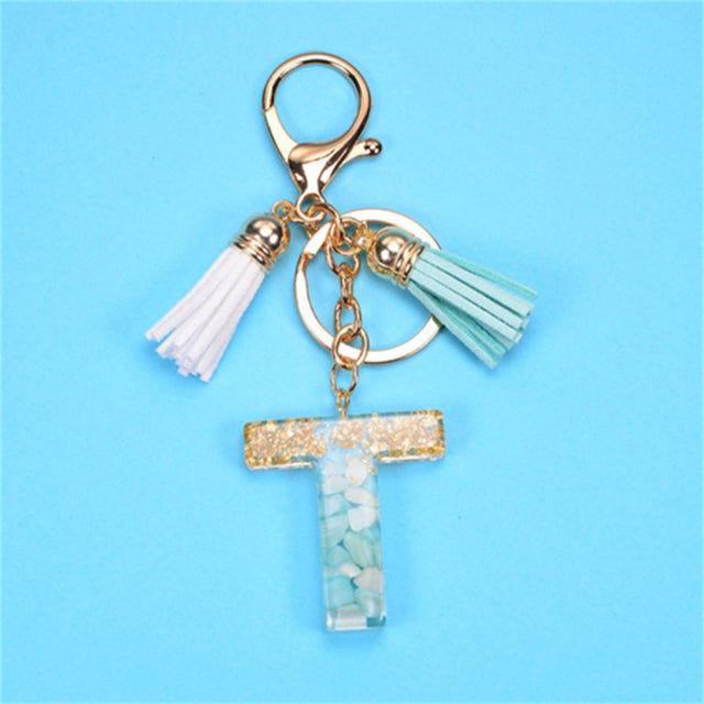 Exquisite Letters Resin Key chains