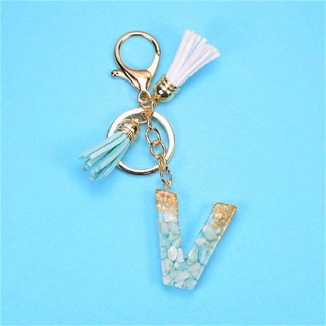 Exquisite Letters Resin Key chains