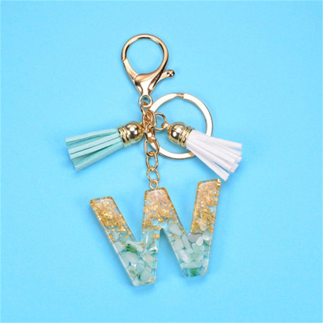 Exquisite Letters Resin Key chains