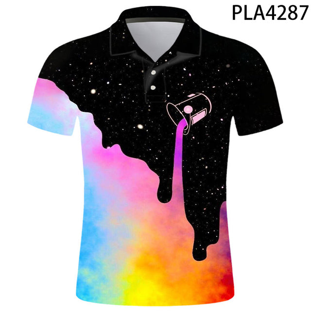 Polo Homme Starry Sky 3D Printed