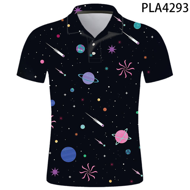 Polo Homme Starry Sky 3D Printed