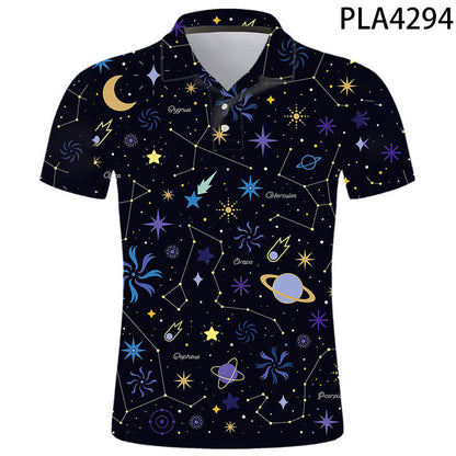 Polo Homme Starry Sky 3D Printed