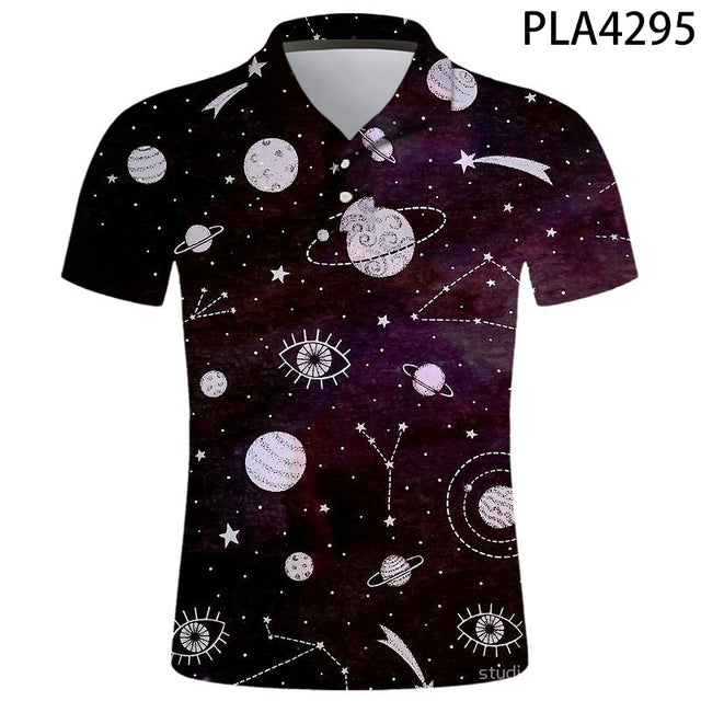 Polo Homme Starry Sky 3D Printed