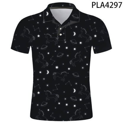 Polo Homme Starry Sky 3D Printed