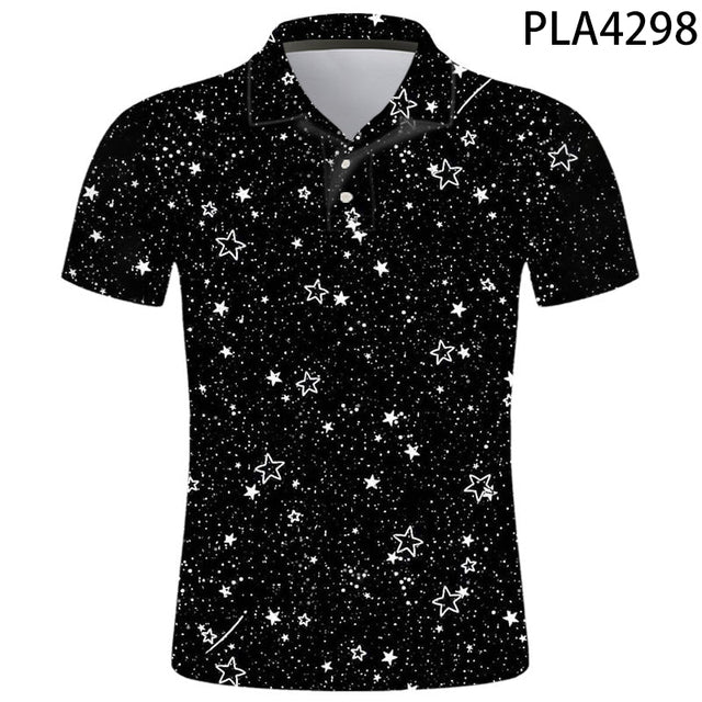 Polo Homme Starry Sky 3D Printed