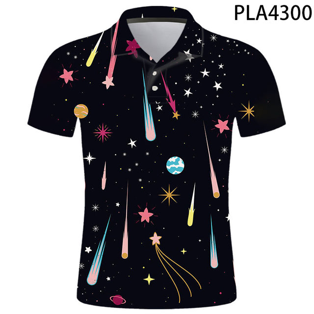 Polo Homme Starry Sky 3D Printed