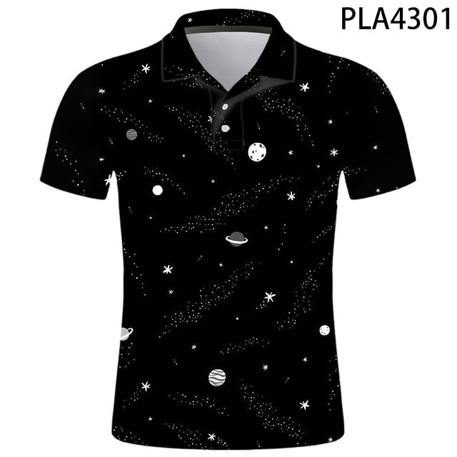 Polo Homme Starry Sky 3D Printed