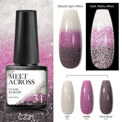 Reflective Glitter Thermal UV Nail Gel Polish