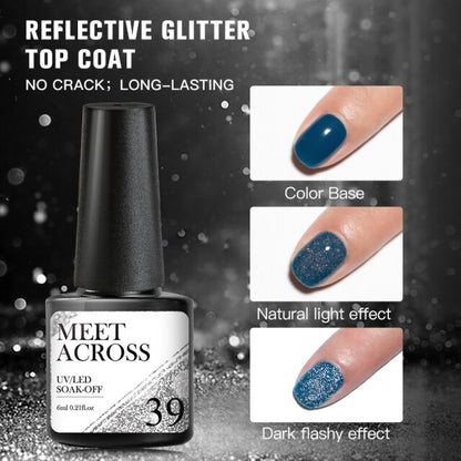 Reflective Glitter Thermal UV Nail Gel Polish